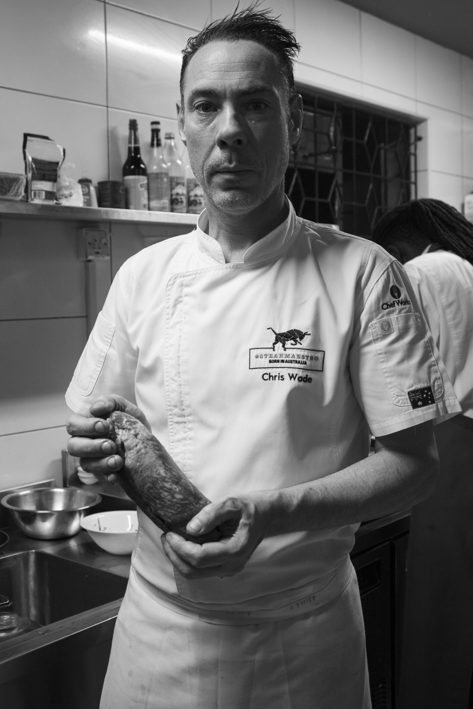 Chef Chris Wade from Australia at La Villa Italian Restaurant in Nairobi Kenya, during La Villa's one year anniversary.